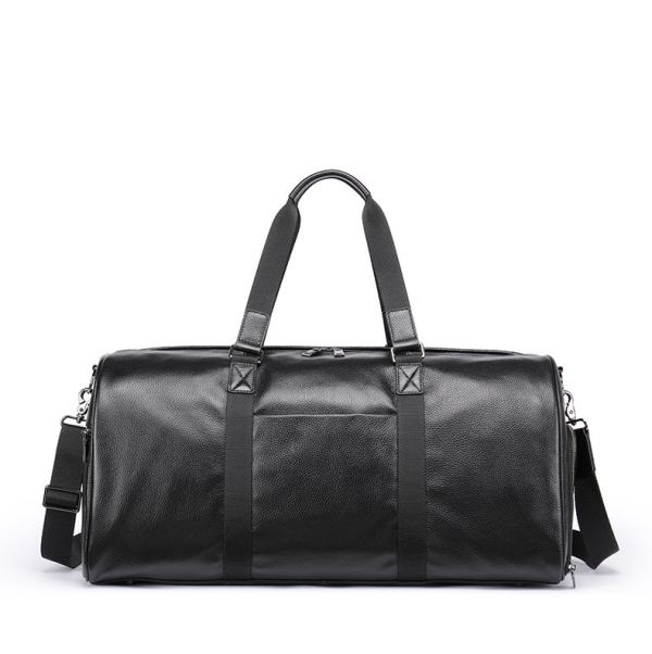Genuine Leather Travel Weekender Duffel Bag for Men