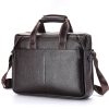 Genuine Leather Messenger Briefcase Bag