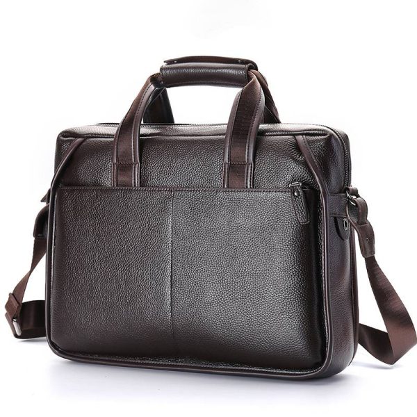 Genuine Leather Messenger Briefcase Bag