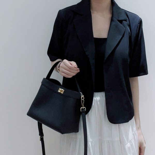 Genuine Leather Women's Bucket Bag