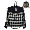 Nylon Fitness Diamond pattern Tote bag travel backpack