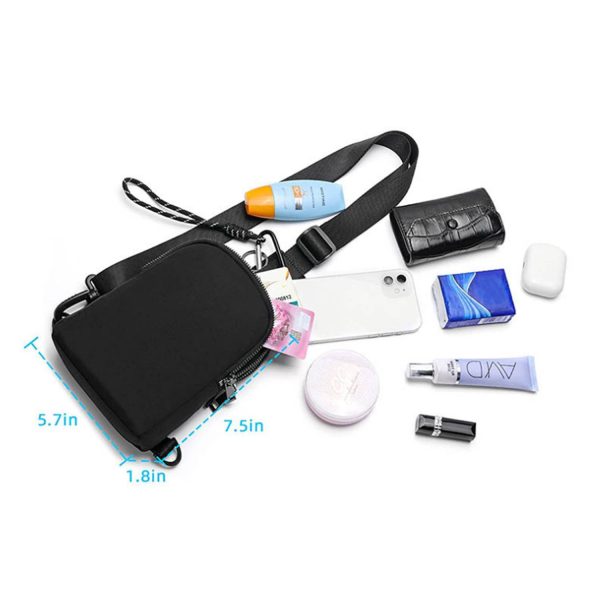 Shoulder Chest Pack Sling Bag Backpack with Key Chain