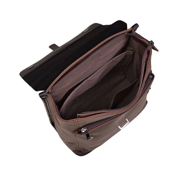 PU Leather Business Bag Backpack For Man