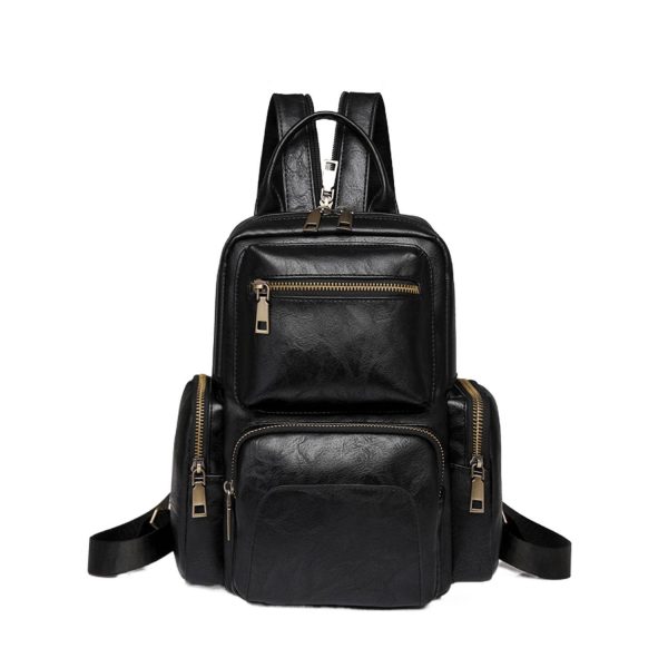 PU Leather Convertible Crossbody Backpack
