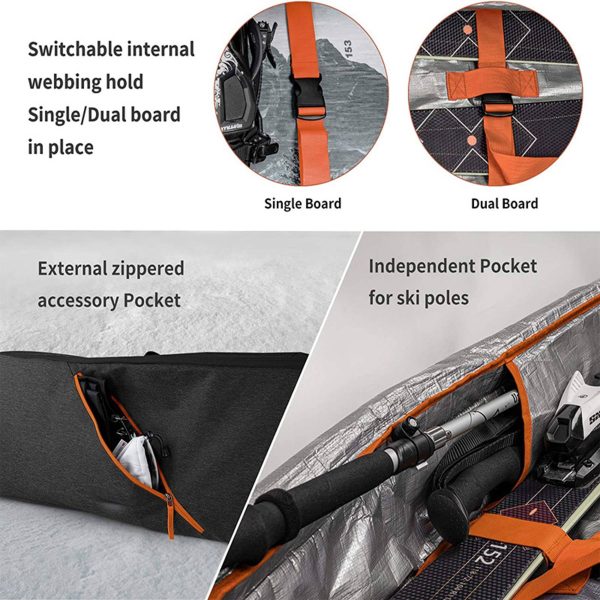 Oxford Adjustable telescopic single and snowboard bags
