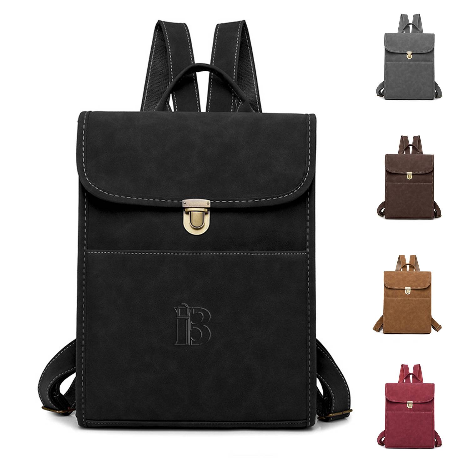 PU large-capacity simple casual backpack