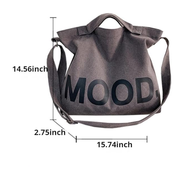 Multi-Layer Canvas Shoulder Handbag