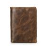 Genuine Leather Waterproof Large capacity three fold wallet