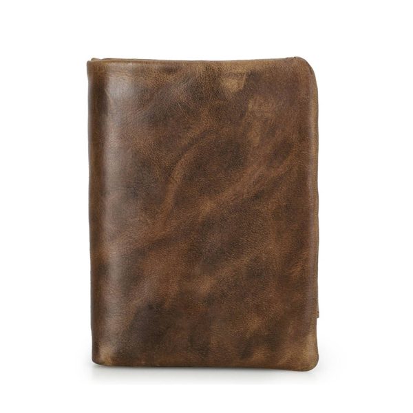 Genuine Leather Waterproof Large capacity three fold wallet