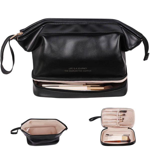 PU Leather Large Capacity Travel Cosmetic Bag for Women