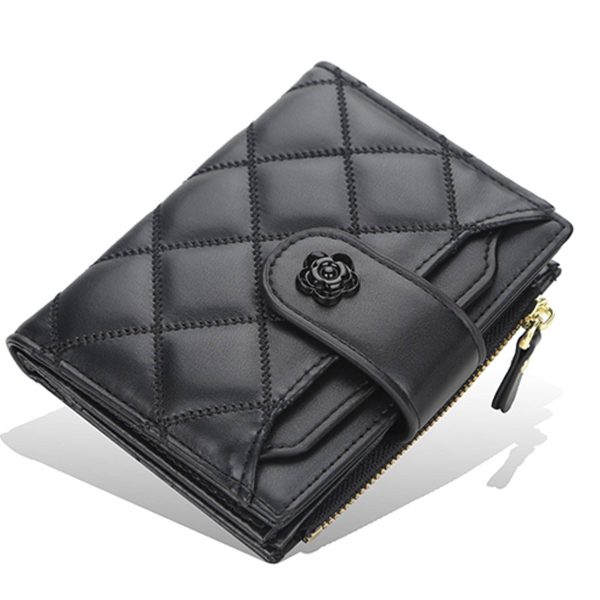 PU Leather Small Wallets Card Holder With Zipper for Women