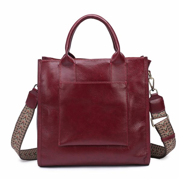 Vegan Leather Simple Vintage Shoulder Retro Handbag