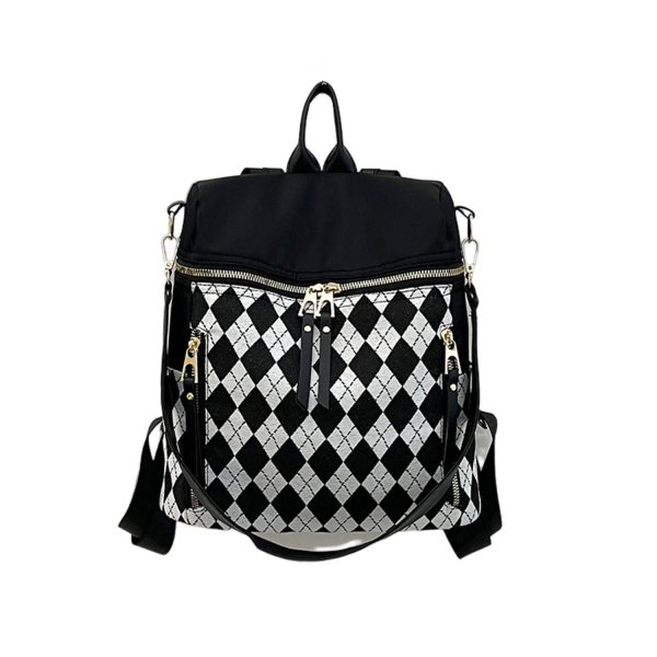 Nylon Fitness Diamond pattern Tote bag travel backpack