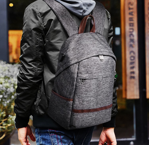 Anti-Theft Lightweight Casual Canvas Laptop Backpack