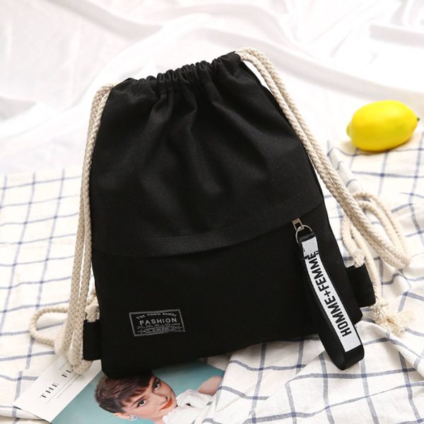 Canvas Storage Drawstring Backpack