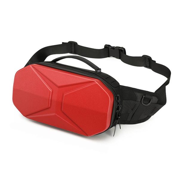 Abs Men's Crossbody Bag with PC Waterproof Hard Case