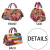 Genuine Leather Colorful floral shoulder cross-body bag