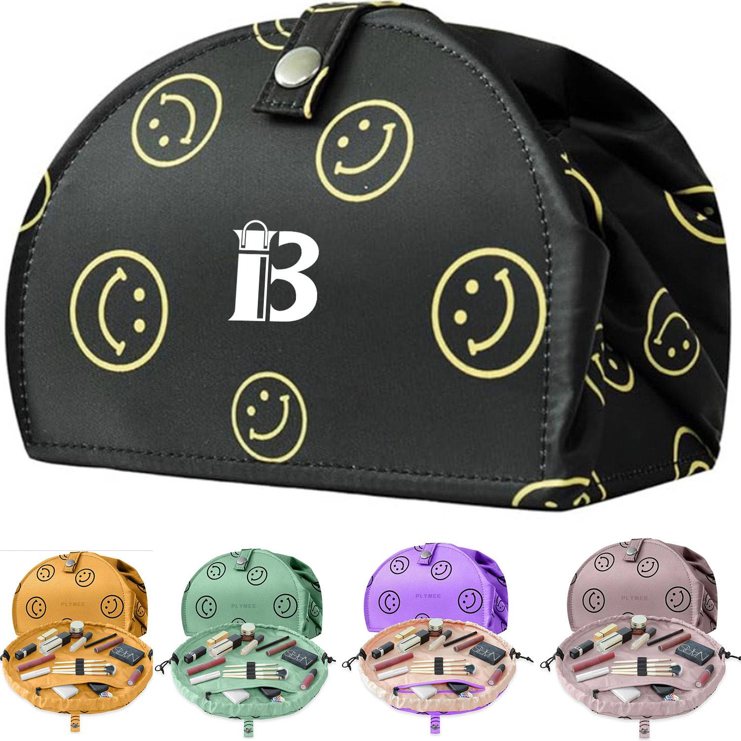 Drawstring Makeup Bag Open Lay Flat