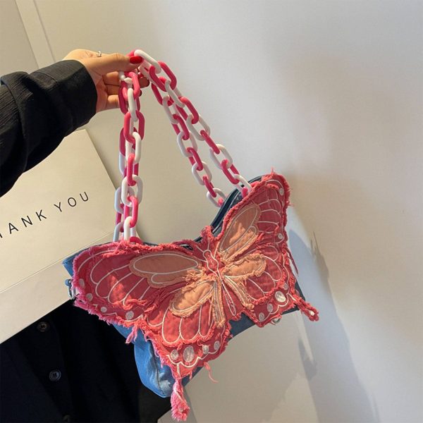 PU butterfly backpack/crossbody bag