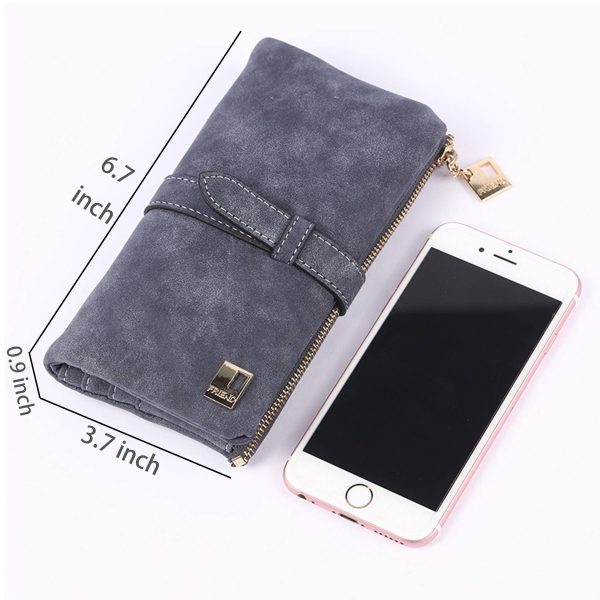 PU Leather Buckle Wallet Purse