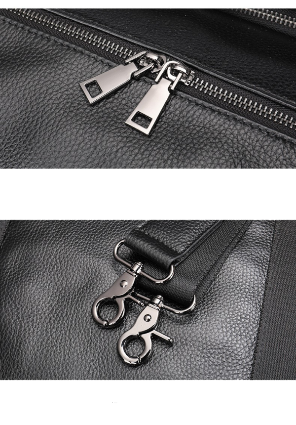 Genuine Leather Travel Weekender Duffel Bag for Men