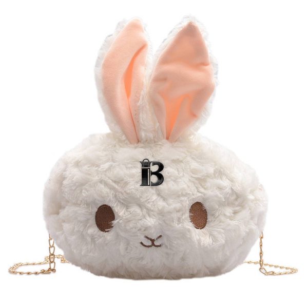 Cotton Cute plush bunny shoulder cross-body bag