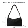 PU leather Solid Color Crossbody Bag