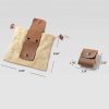 Leather Canvas Collapsible Bushcraft Belt Pouch