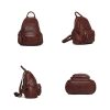 Genuine leather backpack for women