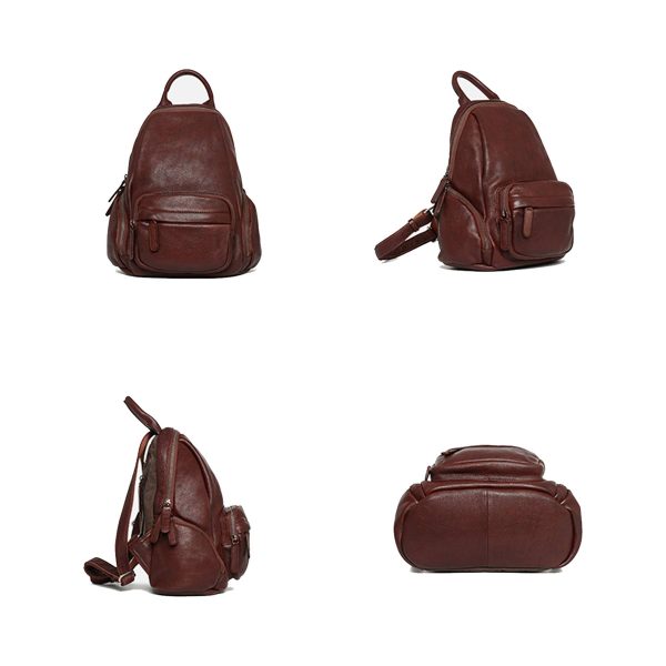 Genuine leather backpack for women