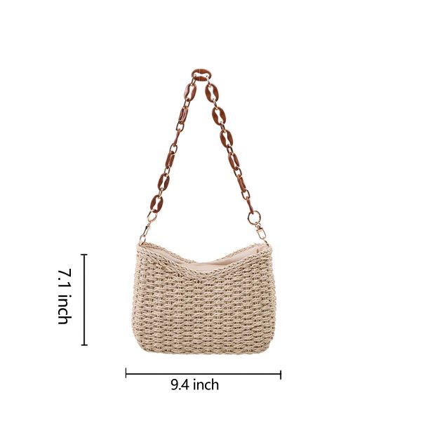 Summer Beach Woven Shoulder Bag for Women