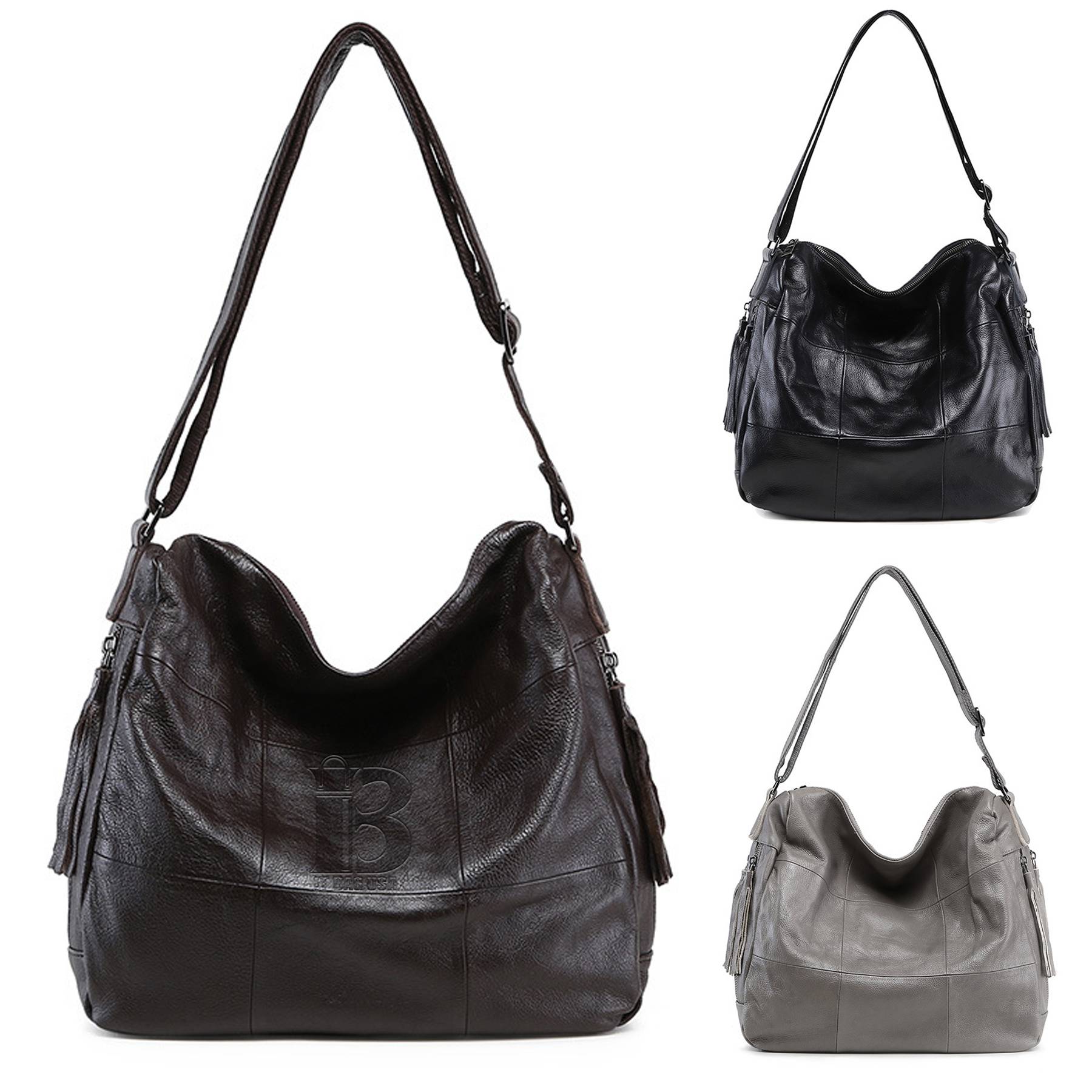 Genuine leather Hobo Purse Shoulder Bags for Women