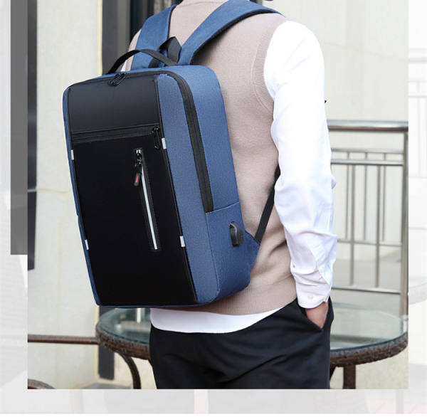 Oxford Laptop Backpack with USB Charging Port