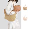 Jute Straw Woven Tote Bag, Handmade Weaving Shoulder Bag