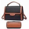 Genuine leather square crossbody bag handbag for woman