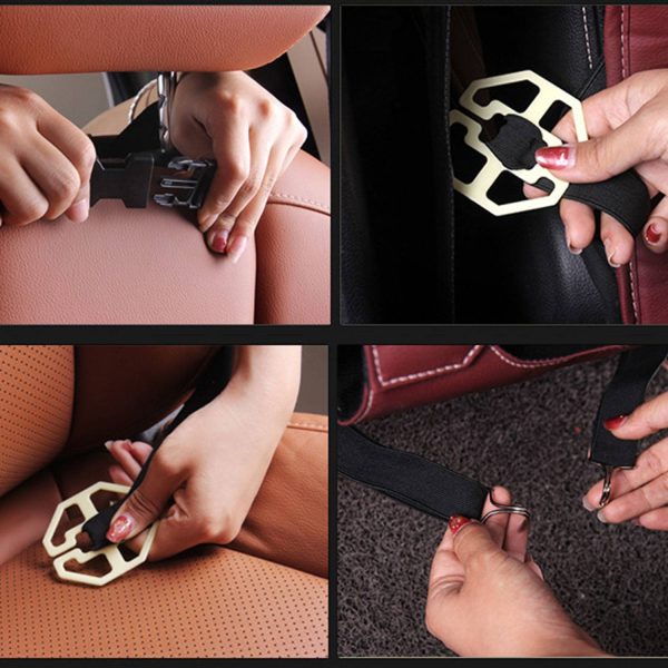 PU Leather car seat back storage bag