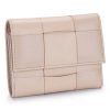 Genuine Leather Stylishly woven short coin purse