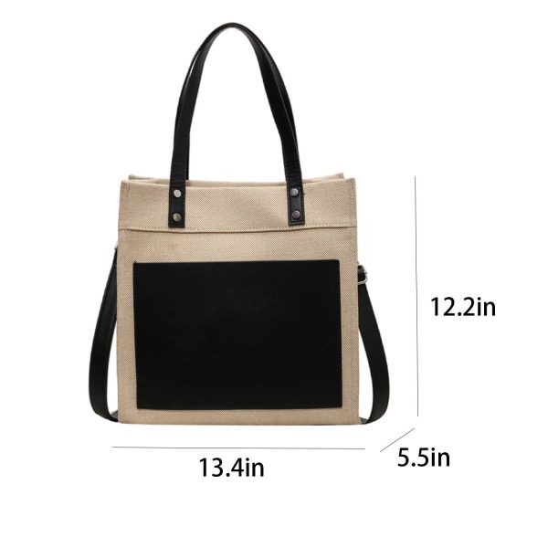 Canvas Tote Bag Minimalist Clash of Colors Customized