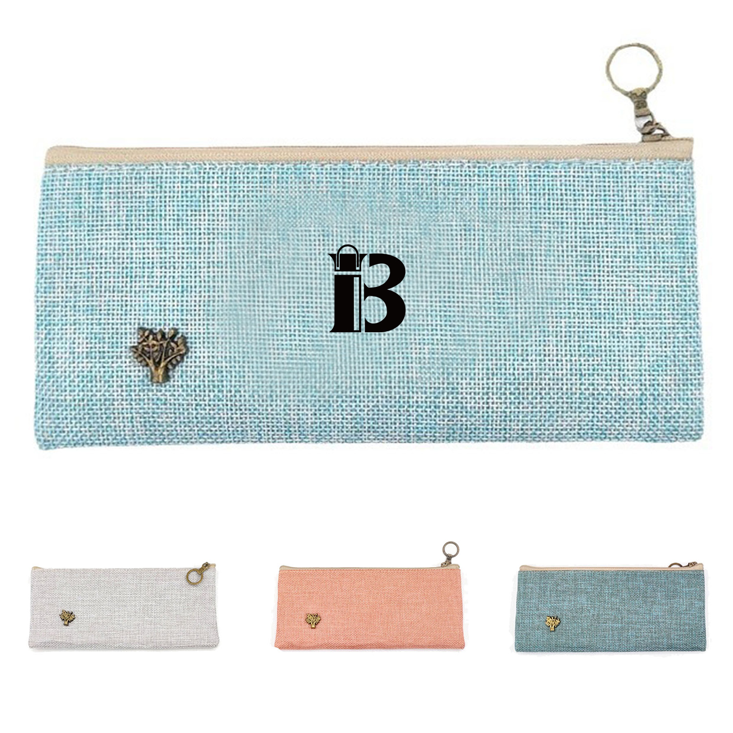 Classic Design Linen Pencil Case