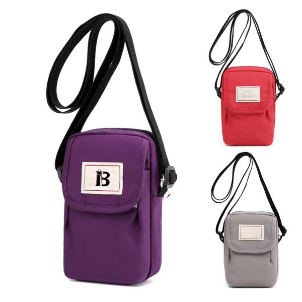 Outdoor leisure vertical square mobile phone satchel