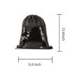 Sport Stylish Sequin Drawstring Backpack