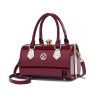 PU Leather Top Handle Crossbody Bag