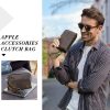 Genuine Leather RFID Small Indexer Snap Wallet Coffee