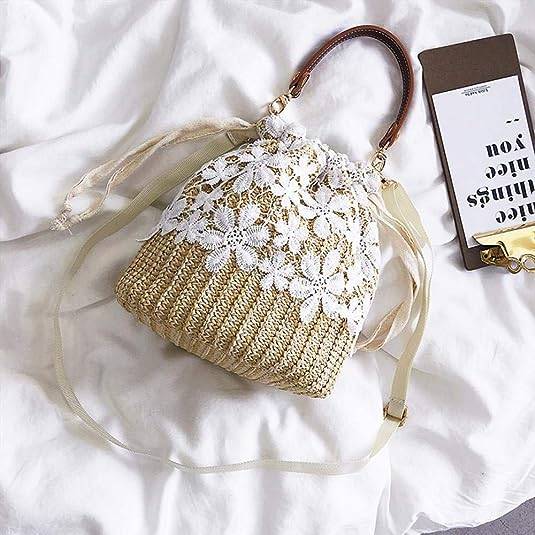 Chic Straw Women's Summer Beach Bag with Removable Handle