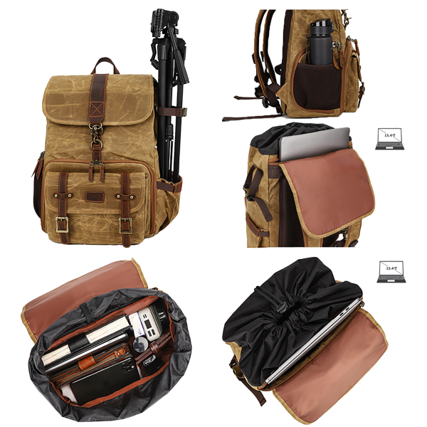 Canvas Waterproof Camera Backpack