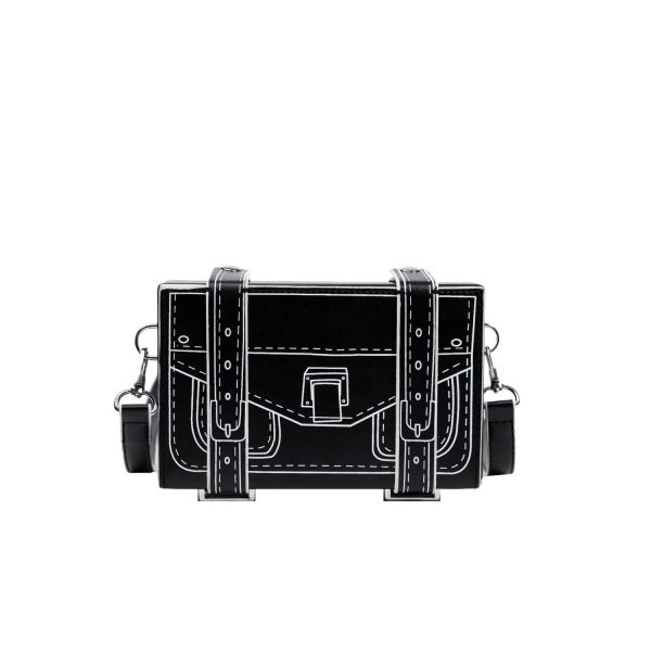 PU Leather Comic Style Crossbody Bag