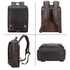 Genuine leather backpack for man