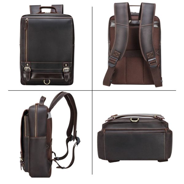 Genuine leather backpack for man