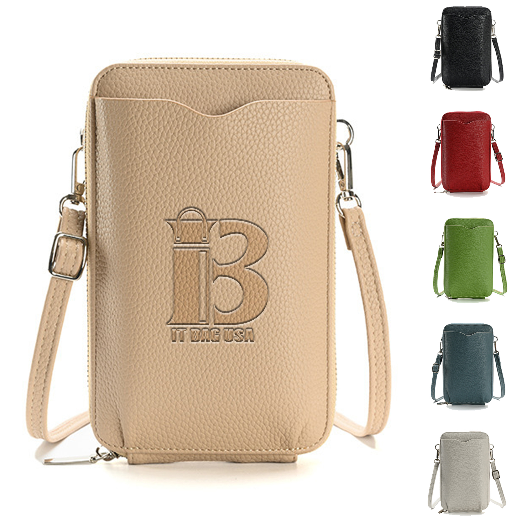Pu Small Mobile Phone Crossbody Bag with Card Slots