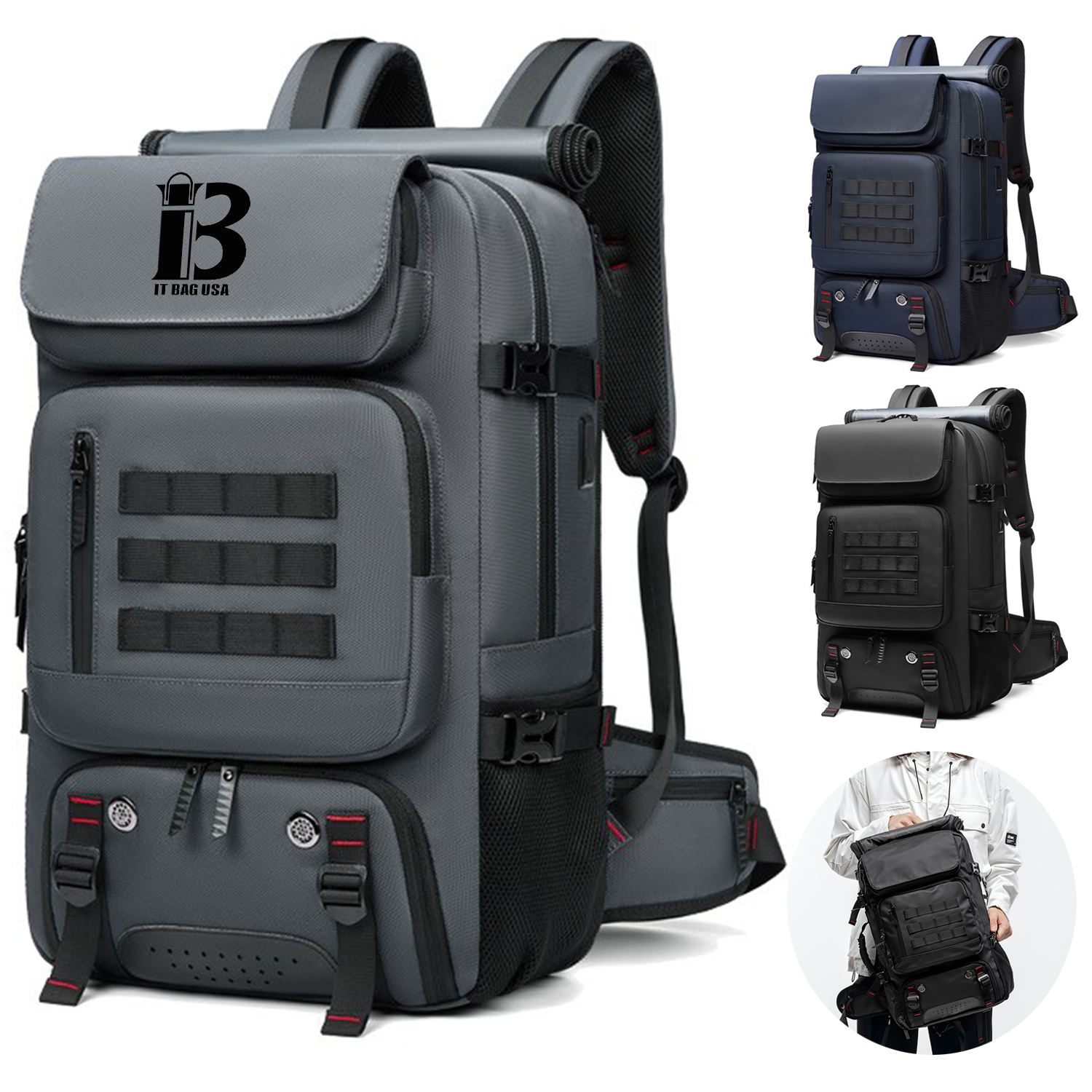 50L Backpack Convertible Waterproof Durable Bag